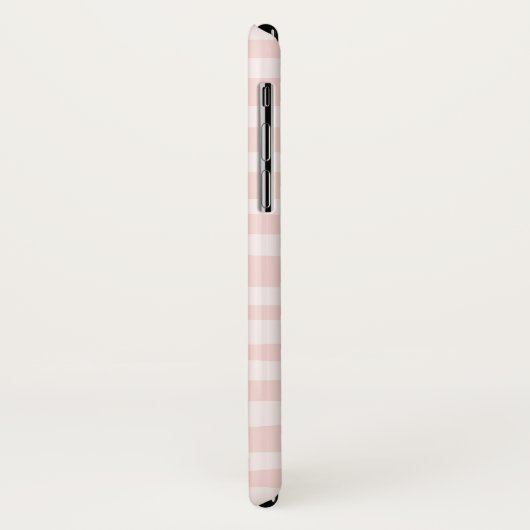 Blush Pink Stripes Roos Monogram Gepersonaliseerd Case-Mate iPhone Case (Achterkant/links)