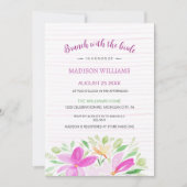 Blush Pink Summer Floral Waterverf Art Kaart (Voorkant)