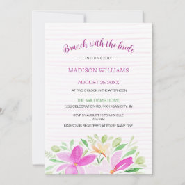 Blush Pink Summer Floral Waterverf Art Kaart