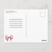 Blush Pink Sweet Kleding Meisje Baby shower Briefkaart (Achterkant)