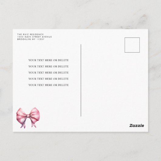 Blush Pink Sweet Kleding Meisje Baby shower Briefkaart (Achterkant)
