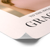 Blush Pink Sweet Sixteen Photo Birthday Welcome Poster (Hoek)