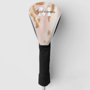 Blush Pink Tan Southwest Faux Koeienhuid Cowgirl Golfheadcover