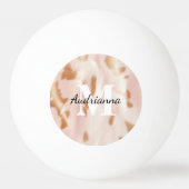 Blush Pink Tan Southwest Faux Koeienhuid Cowgirl Pingpongbal (Voorkant)