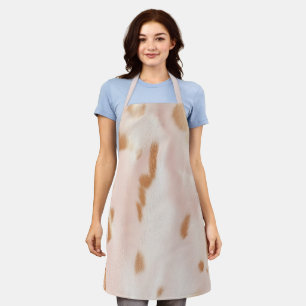 Blush Pink Tan Southwest Faux Koeienhuid Schort