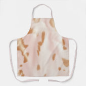 Blush Pink Tan Southwest Faux Koeienhuid Schort (Voorkant)