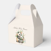 Blush Pink Teddy Bear Baby Meisje Douche Bedankdoosjes (Voorkant Zijde)