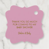 Blush Pink Teddy Bear Balloon Baby shower Bedankjes Labels (Achterkant)