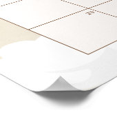 Blush Pink Teddy Bear raden de vervaldatum kalende Poster (Hoek)