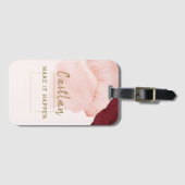Blush Pink Terra Cotta Abstract Bagagelabel (Voorkant (horizontaal))