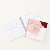 Blush Pink Terra Cotta Abstract Monogrammed Notitieboek (Binnen)