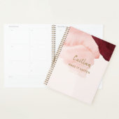 Blush Pink Terra Cotta Abstract Monogrammed Planner (Display)