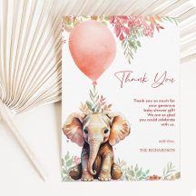 Blush Pink Terracotta Ballon Elephant Baby shower