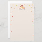 Blush Pink Terracotta Rainbow Aangepast op maat Briefpapier (Voorkant / Achterkant)