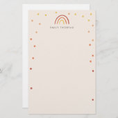 Blush Pink Terracotta Rainbow Aangepast op maat Briefpapier (Voorkant / Achterkant)