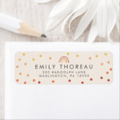 Blush Pink Terracotta Rainbow Cute Girly Etiket (Insitu)