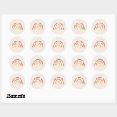 Blush Pink Terracotta Rainbow Cute Girly Ronde Sticker (Vel)