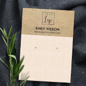 BLUSH PINK TERRACOTTA TEXTURE LOGO EARRING DISPLAY VISITEKAARTJE