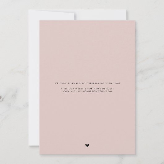 Blush Pink Texas Map Modern Minimalistisch script Save The Date (Achterkant)