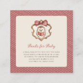 Blush Pink Textured Hedgehog Baby Shower Book  Informatiekaartje (Voorkant)