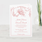 Blush Pink Toile de Jouy Paris Wedding Invitation (Voorkant)