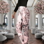 Blush Pink Tone  Floral Large Pattern Leggings<br><div class="desc">Een overmaats patroon van  bloemen met een donkerroze tinten die gedigitaliseerd en gekleurd zijn.</div>