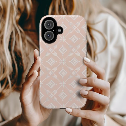 Blush Pink Trendy Arrow Tribal Print Case-Mate iPhone Case