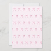 Blush Pink trendy Bow Ribbon Coquette Sweet 16  Kaart (Achterkant)