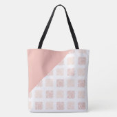 Blush Pink Trendy Girly Initiaal Name Monogram Tote Bag (Achterkant)