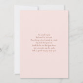 Blush Pink Tropical Desert Baby shower Invitation Kaart (Achterkant)