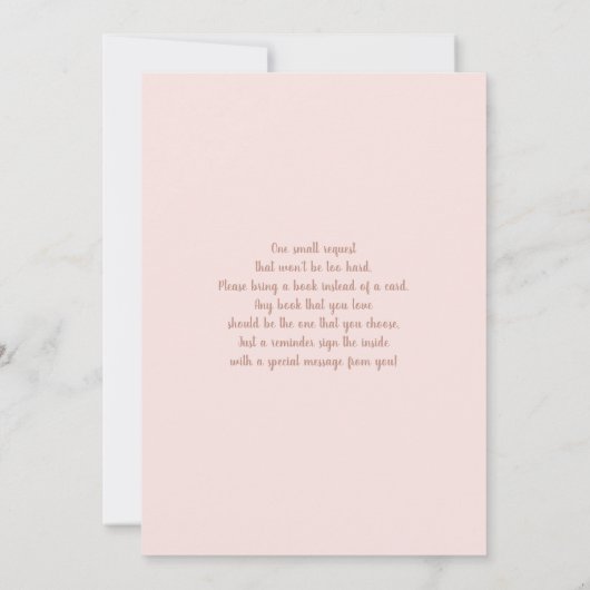 Blush Pink Tropical Desert Baby shower Invitation Kaart (Achterkant)