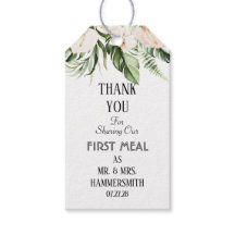 Blush Pink Tropical First Meal net als Mr. & Mrs.