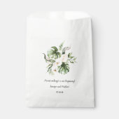 Blush Pink Tropical Floral Wedding Favor Bedankzakje (Voorkant)