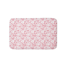 Blush Pink Tropical Flowers Spring Garden Badmat