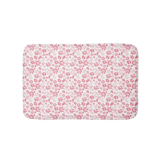 Blush Pink Tropical Flowers Spring Garden Badmat (Voorkant)