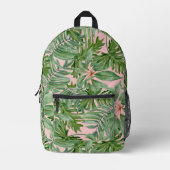  Blush Pink Tropical Girls Bedrukte Rugzak (Voorkant)