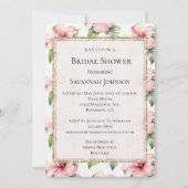 Blush Pink Tropical Hibiscus Floral Vrijgezellenfe Kaart (Voorkant)