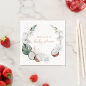 Blush Pink Tropical Palm Pampas Baby shower Servet (Insitu)