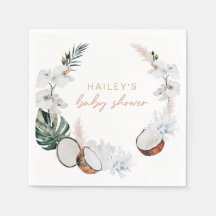 Blush Pink Tropical Palm Pampas Baby shower