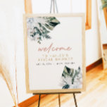 Blush Pink Tropical Palm Vrijgezellenfeest Post Poster<br><div class="desc">Dit vrijgezellenfeest welkome teken kenmerkt roze pampas,  tropische palmbladeren en een leuk handgeschreven manuscriptdoopvont. Dit vrijgezellenfeest poster is perfect voor je strand of het tropische vrijgezellenfeest.</div>