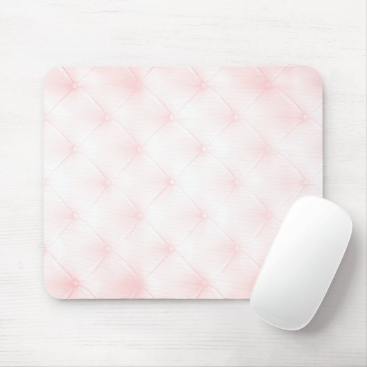 Blush Pink Tufted Upholster Muismat (Met muis)