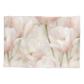 Blush Pink Tulpen Bloemen Kussensloop (Achterkant-Links)