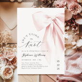 Blush Pink Tying the Knot Vrijgezellenfeest Kaart