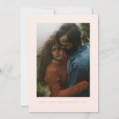 Blush Pink Typography Wedding Save The Date (Achterkant)