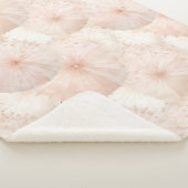 Blush Pink Umbrellas Sherpa Deken (3/4)