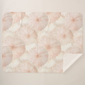 Blush Pink Umbrellas Sherpa Deken (Voorkant (horizontaal))