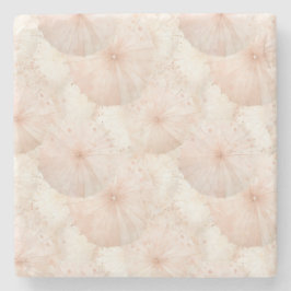 Blush Pink Umbrellas Stenen Onderzetter