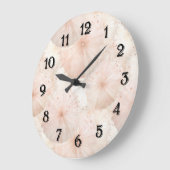 Blush Pink Umbrellas Stripes Grote Klok (Hoek)