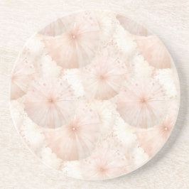 Blush Pink Umbrellas Zandsteen Onderzetter
