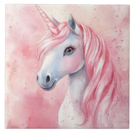 Blush Pink Unicorn Tegeltje